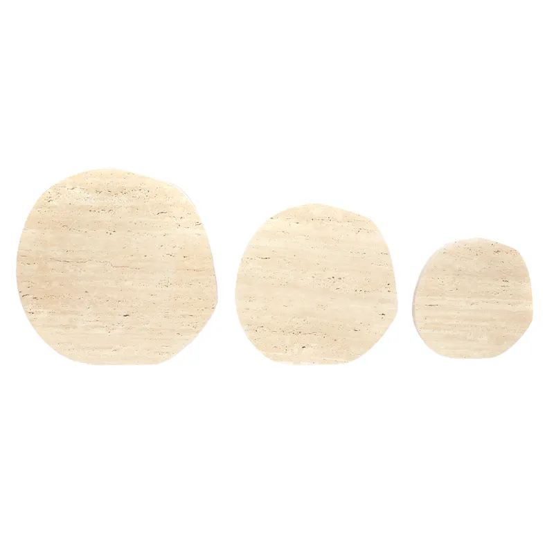 Lisbon 3-piece Asymmetrical Natural Stone Wall Art Set
