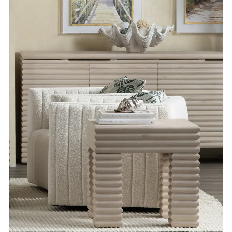 Square Reeded Accent/end Table