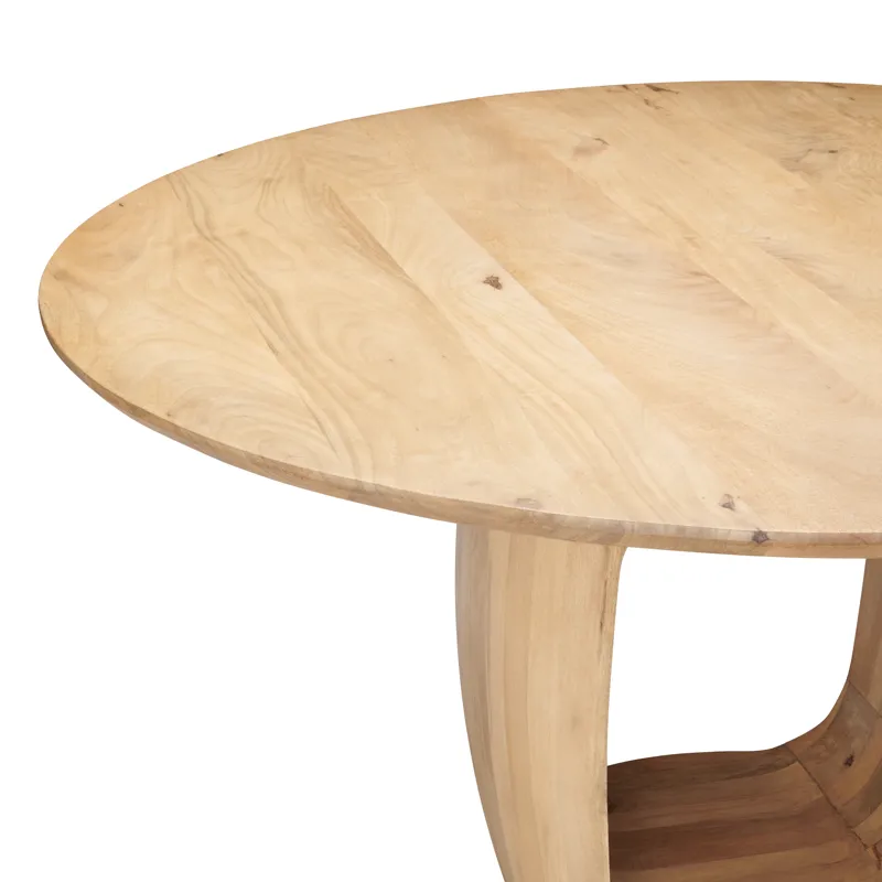Solid Wood Tan Dining Table - (2 Cartons)