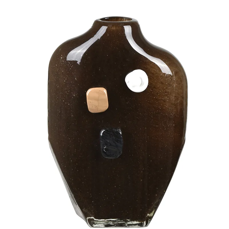 Orlando Large Modern Brown Glass Vase
