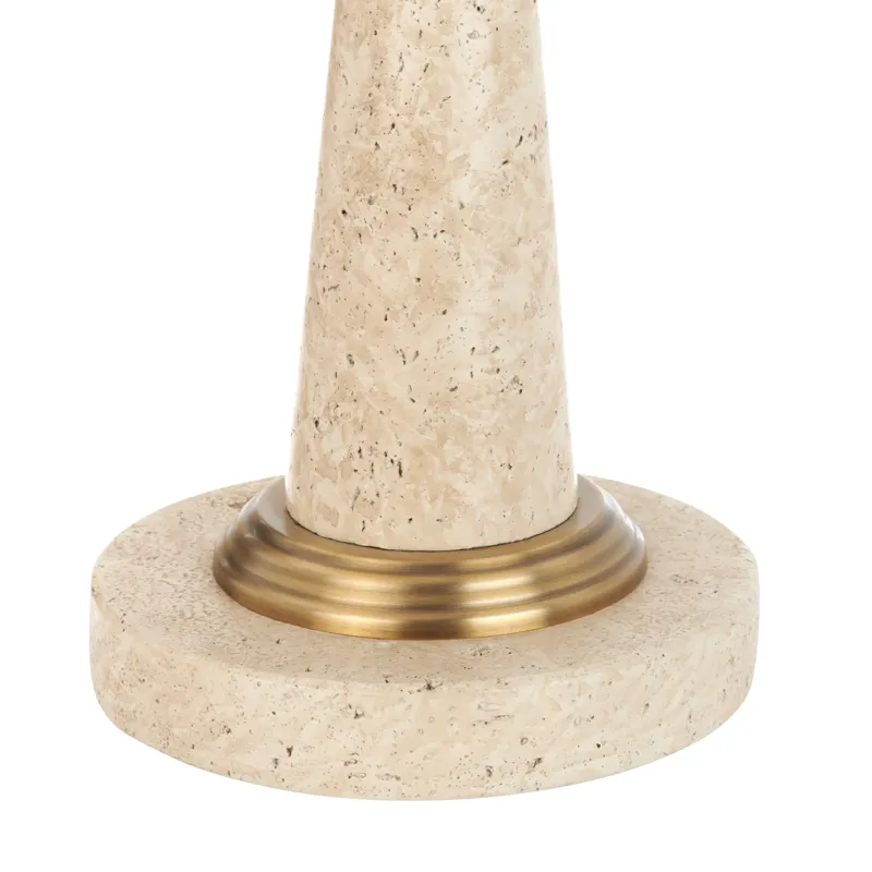 Resin Table Lamp With Oat Linen Shade