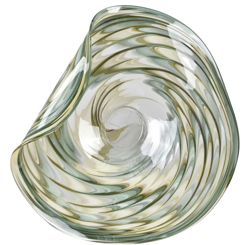 Garrison Large Swirled Green Glass Decorative Plate