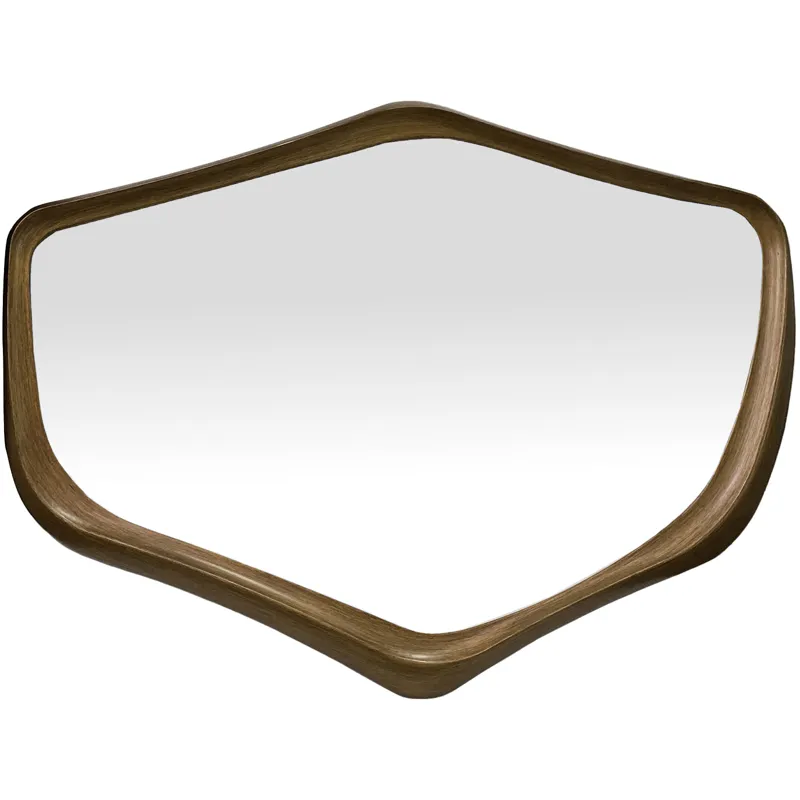 Artisan Organic Modern Walnut-shaped Wall Mirror