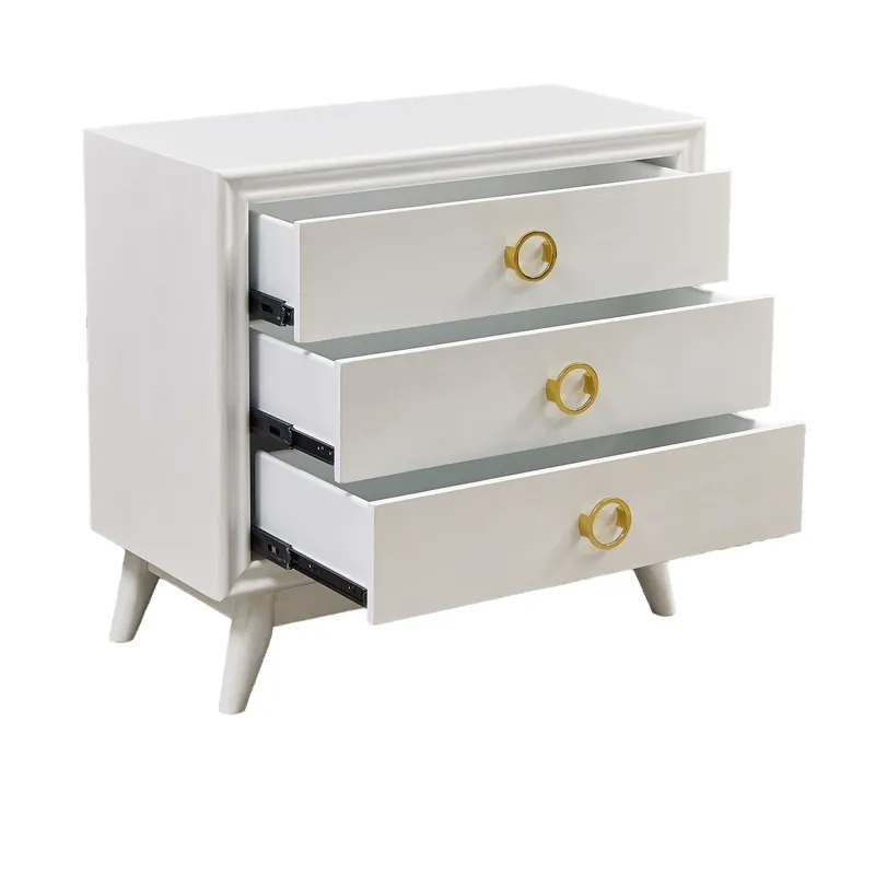 3-drawer Smooth Painted White Wood Accent Chest