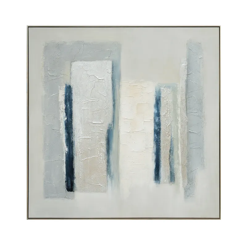 Attica Textured Abstract Framed Canvas Wall Art