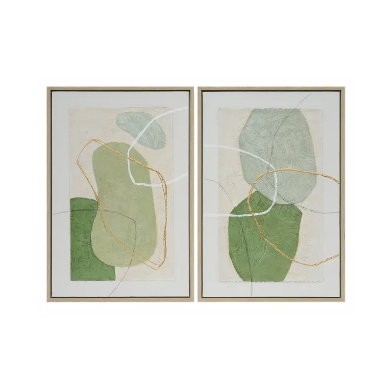 Walden 2-piece Abstract Framed Canvas Wall Art Set