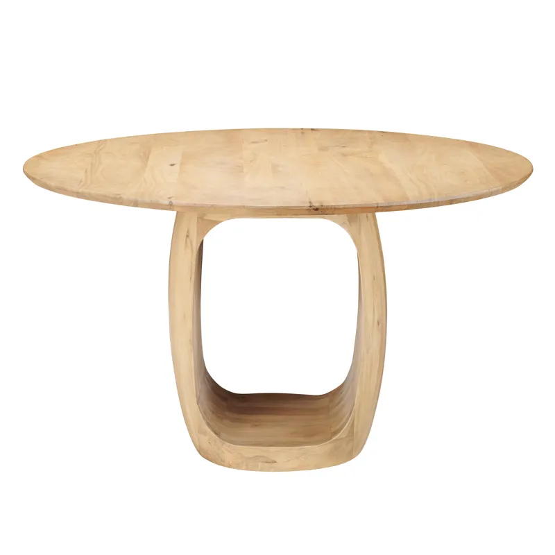 Solid Wood Tan Dining Table - (2 Cartons)