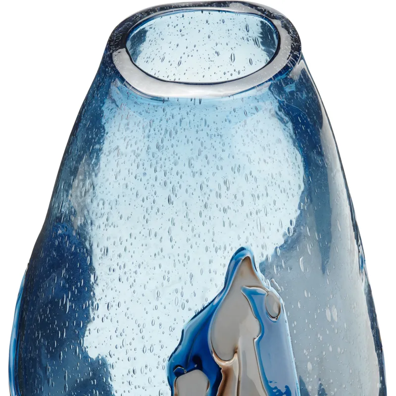 Bridger Small Blue Art Glass Vase