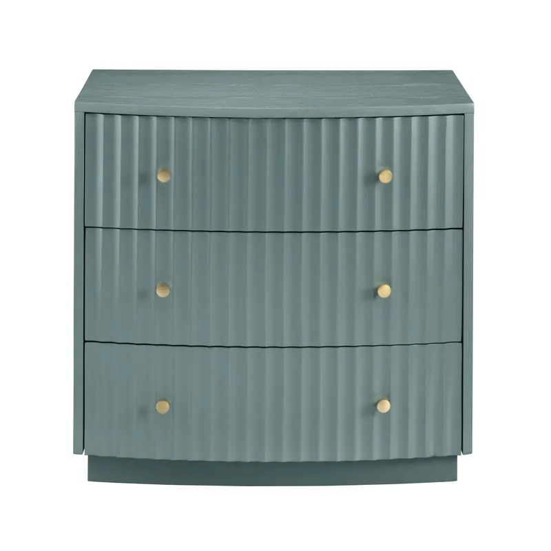 3-drawer Teal Accent Chest