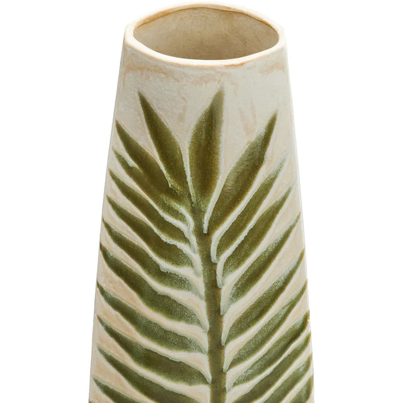 Large Verbana Ceramic Green Vase
