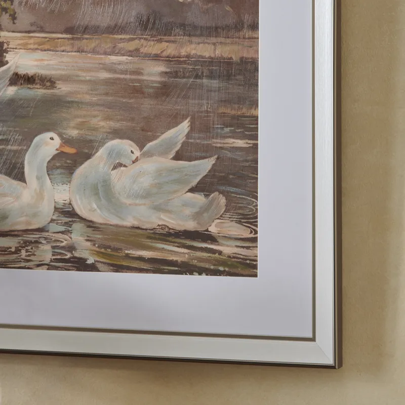 Swan Lakes Waterfowl Framed Print