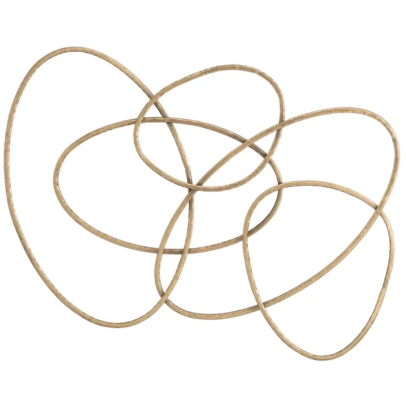 Interwoven 2 Gold Abstract Metal Wall Art Sculpture