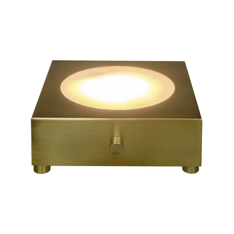 Metal Led Uplight In Gold Brushed Finish