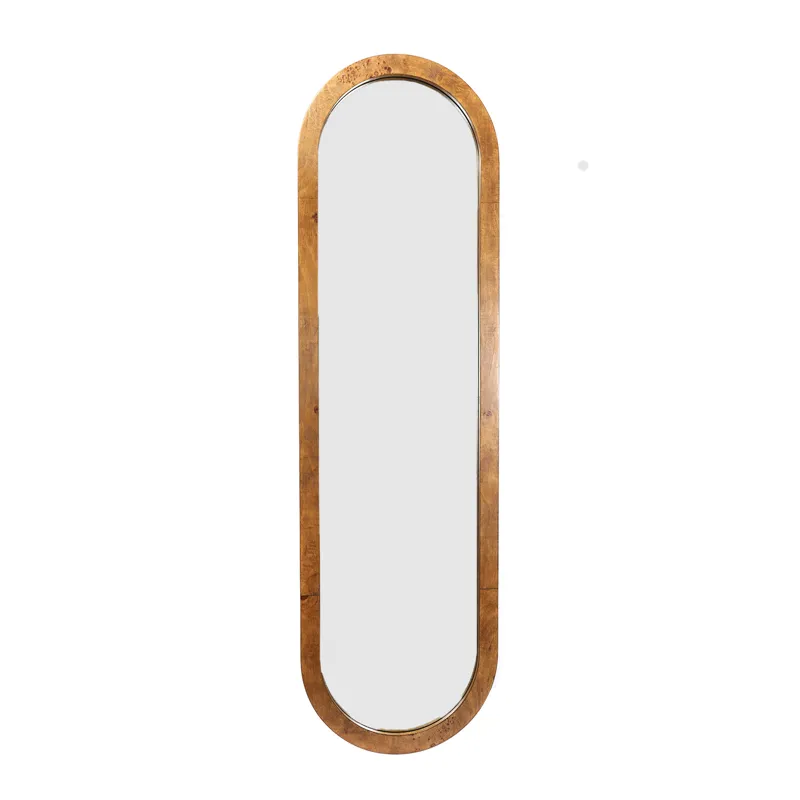 Oslo Rounded Wood Frame Full Length Mirror