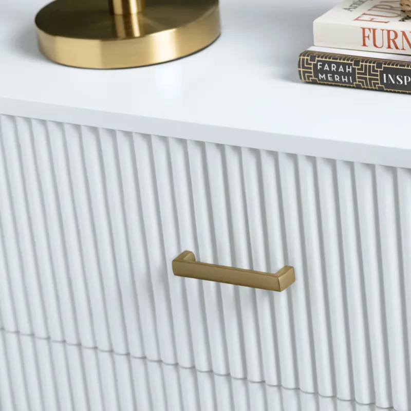 3-drawer White Accent Chest