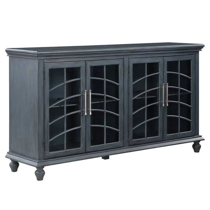 4-door Blue Sideboard/credenza