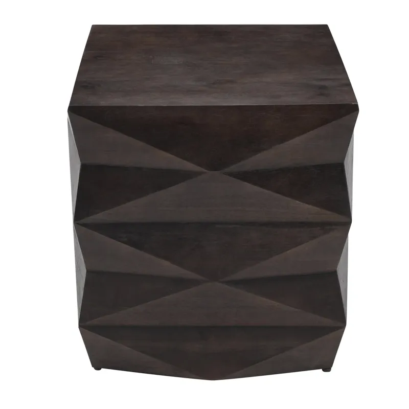 Square Solid Wood Accent/ End Table