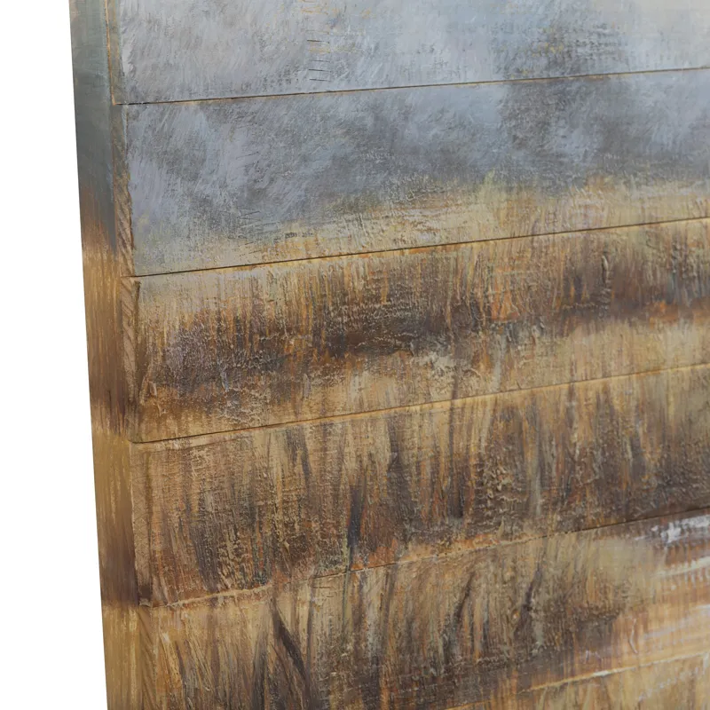 In Flight Ducks Over Marsh Mixed Media Wall Art