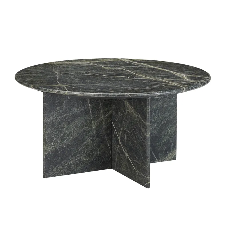 Dark Green Marble Round Coffee/cocktail Table