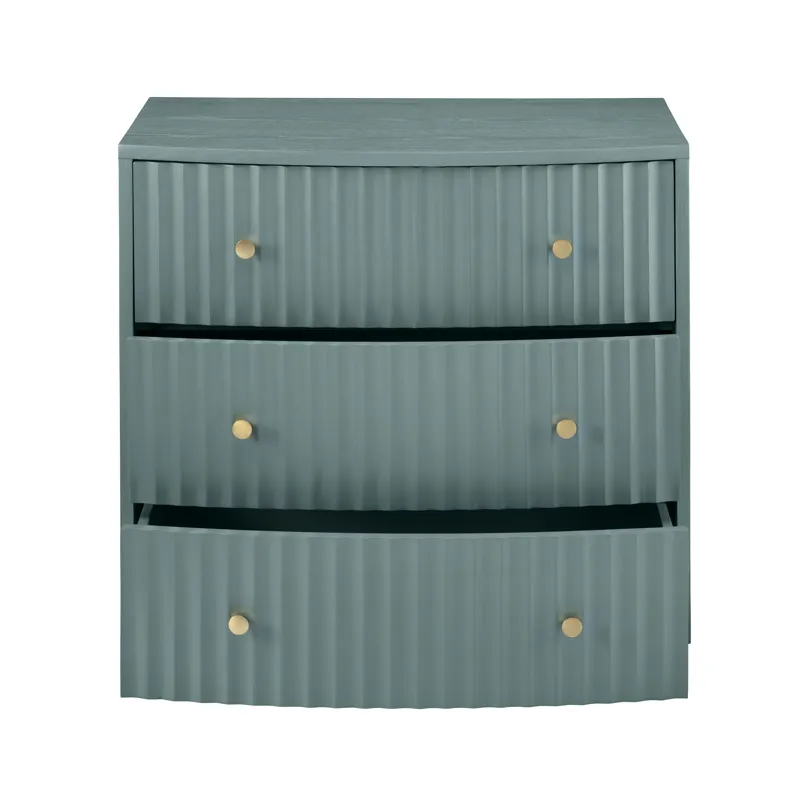 3-drawer Teal Accent Chest