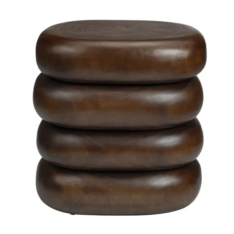 Solid Wood Brown Oval Accent/end Table