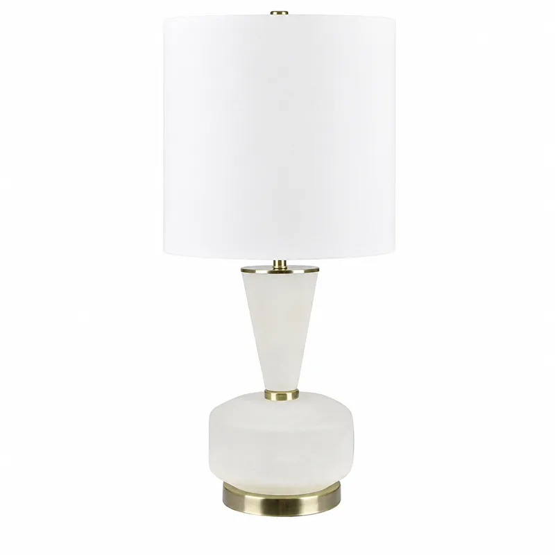 White Frosted Glass Table Lamp