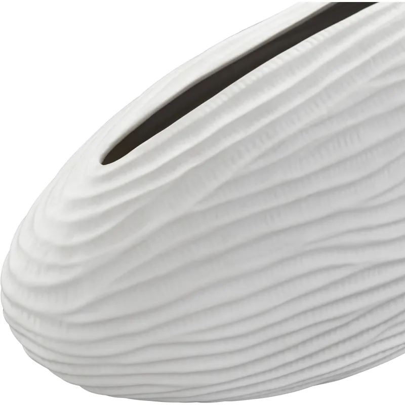 Leigh White Textured Modern Ceramic Vase