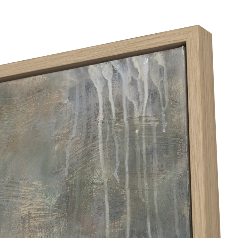 Egret Reflections Tranquil Wildlife Framed Canvas Wall Art