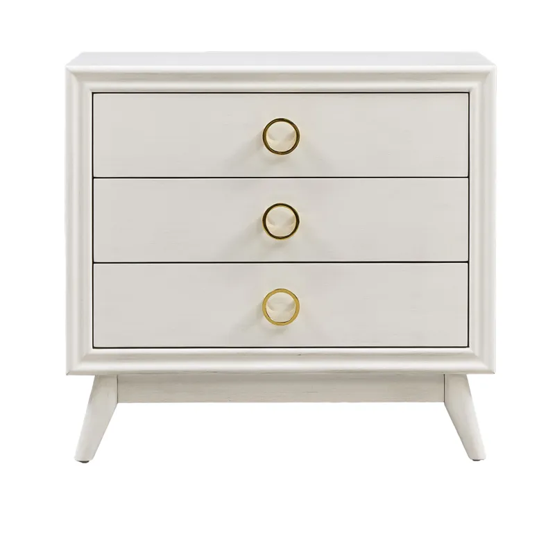 3-drawer Smooth Painted White Wood Accent Chest