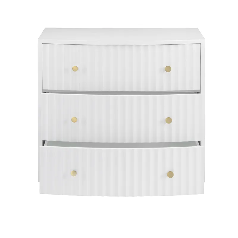 3-drawer White Accent Chest
