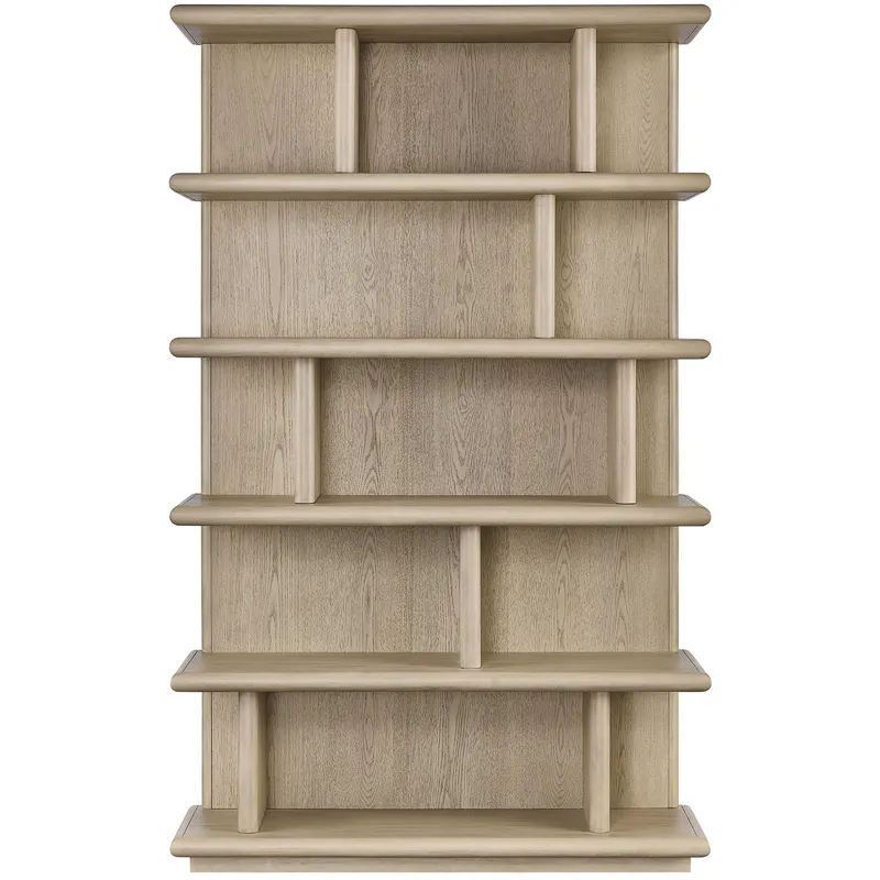 84.5 In. Cream Wooden Five Shelf Etagere/bookcase
