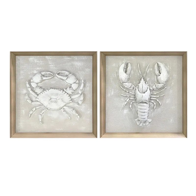 Pinch & Claw Coastal Framed Wall Art Set