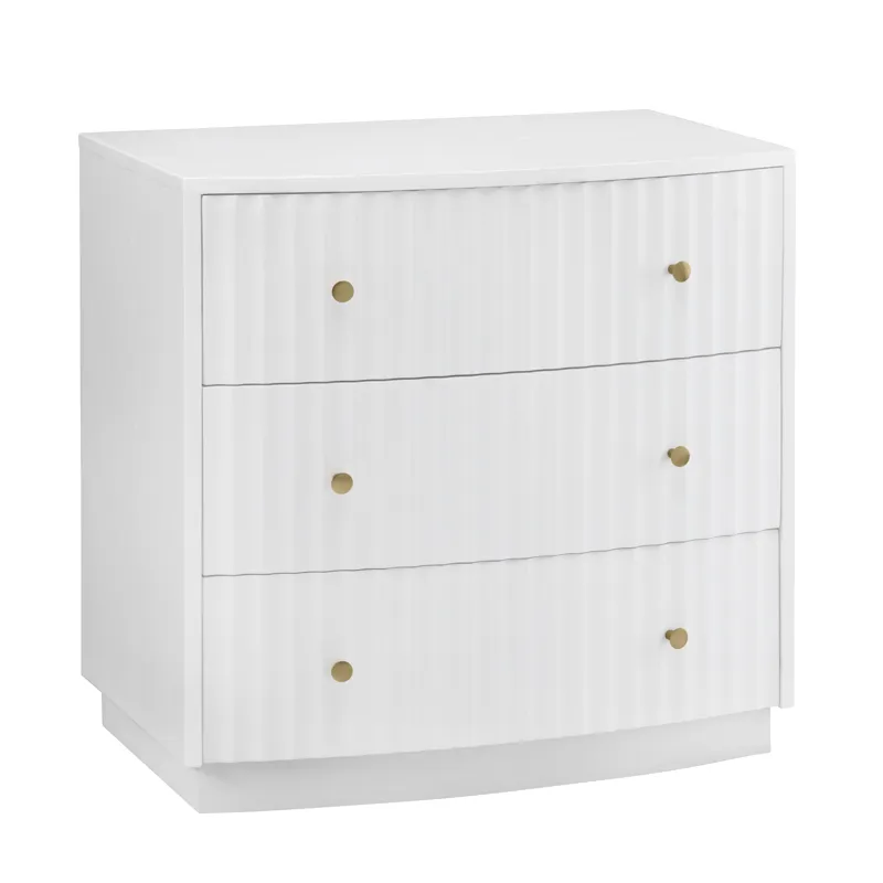 3-drawer White Accent Chest