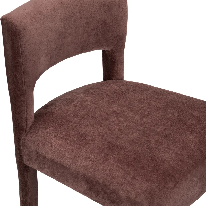 Set Of 2 Red Upholstered Dining Side Chairs