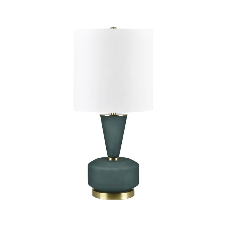 Green Glass Table Lamp
