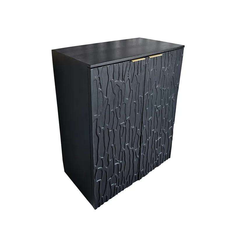2-door Black Wine/bar Cabinet
