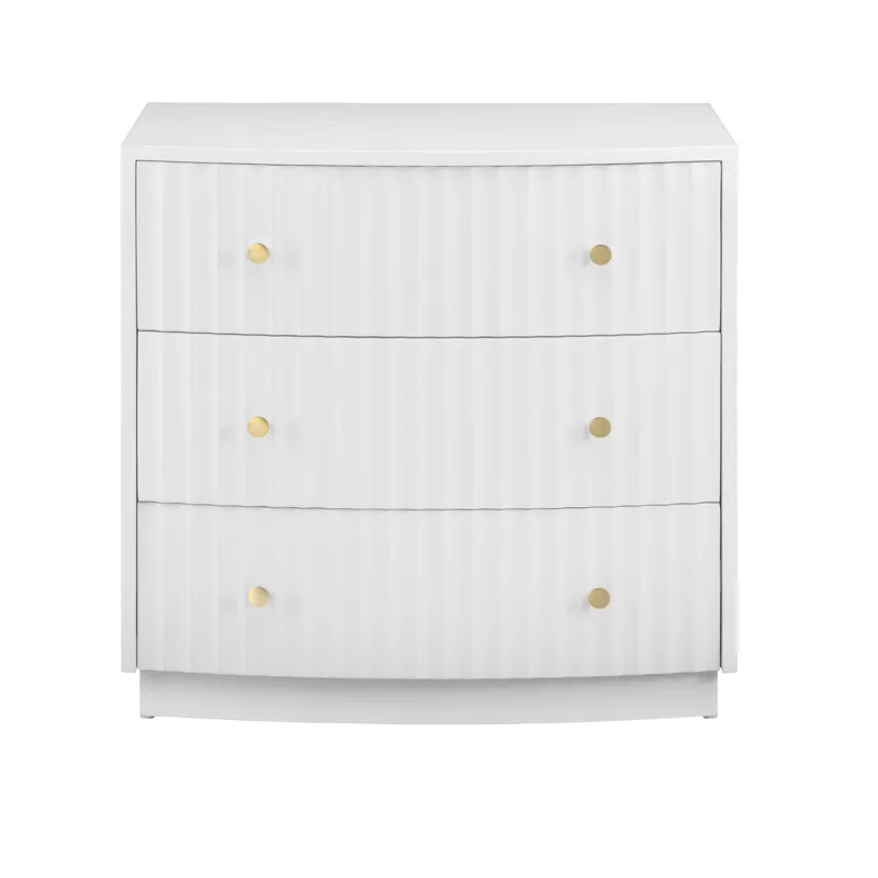 3-drawer White Accent Chest