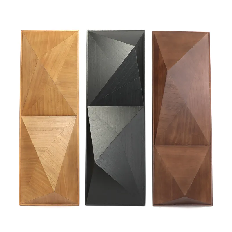 Lyon 3-piece Modern Geometric Wood Wall Art