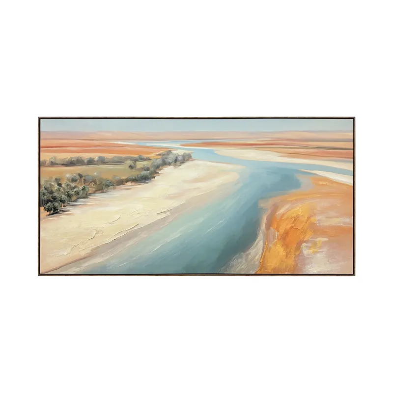 Heat Waves Landscape Framed Canvas Wall Art