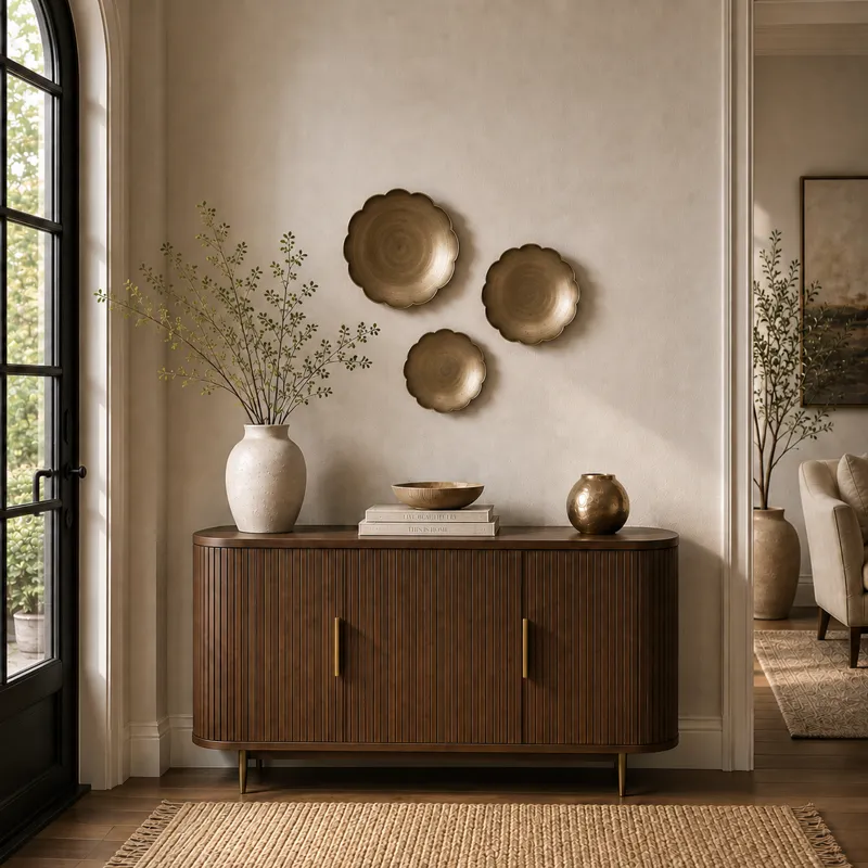 Scallop 3-piece Modern Dimensional Metal Wall Art Set