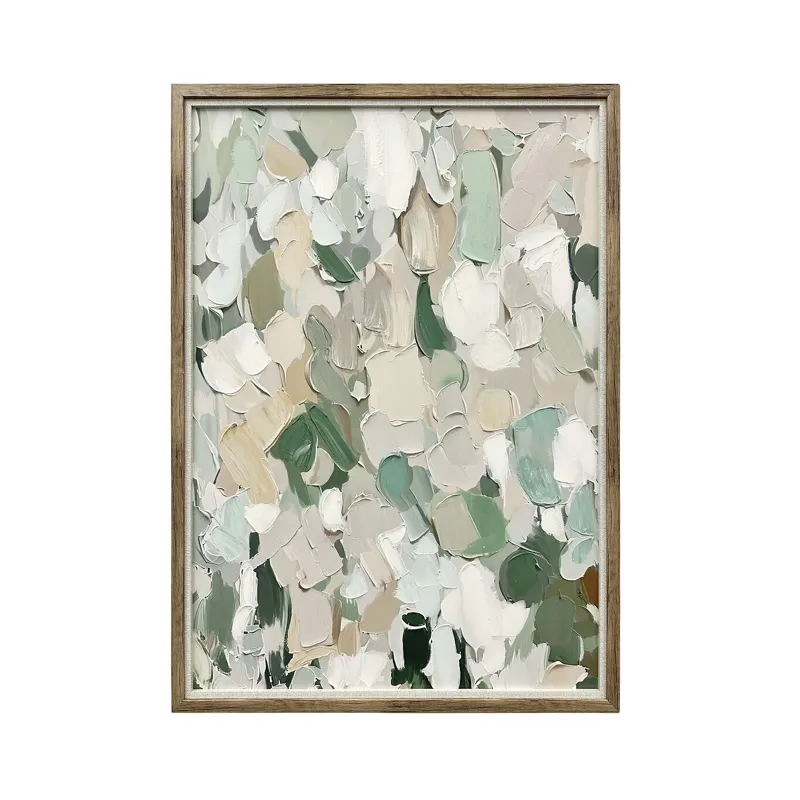 Nature In Layers Abstract Framed Canvas Wall Art