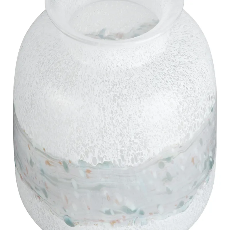 Solene Small White Glass Vase