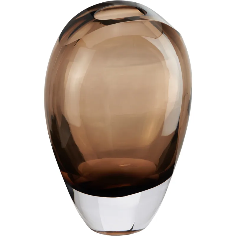 Leclaire Small Brown Glass Vase