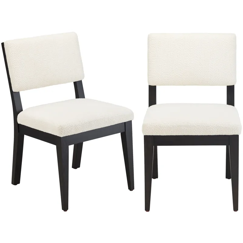 Set Of 2 Upholstered Solid Wood Dining/side Chair
