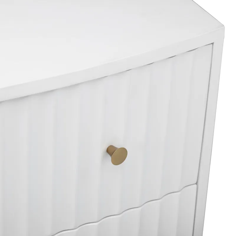 3-drawer White Accent Chest