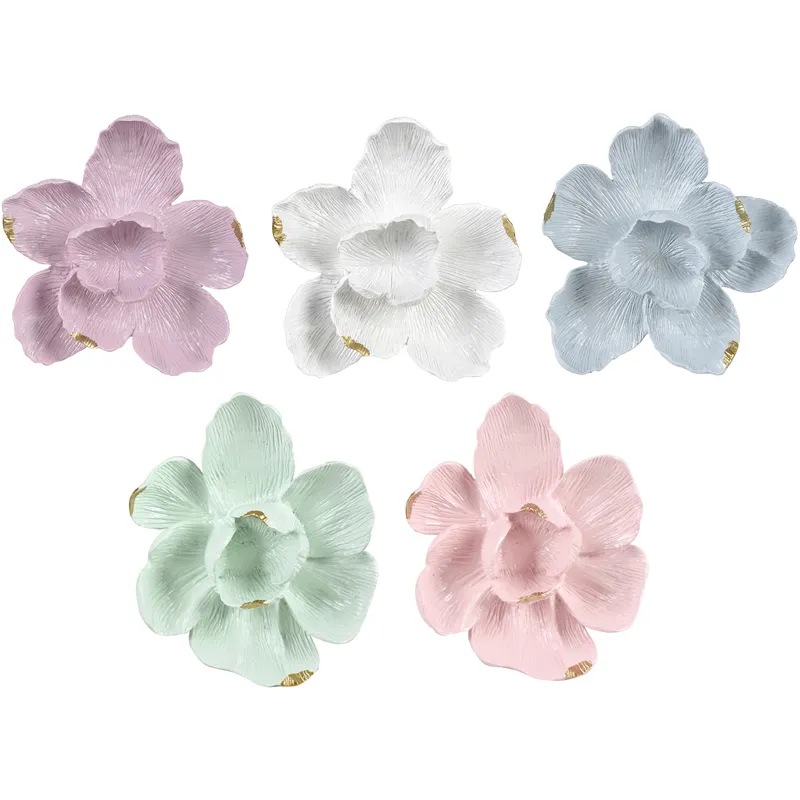 Whimsy 5-piece Pastel Porcelain Wall Flowers
