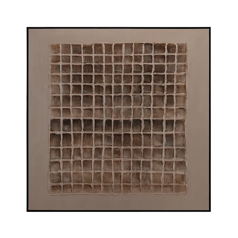 Campbell Geometric Texture Frame Canvas Wall Art