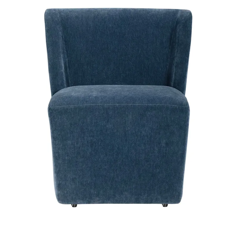 Set Of 2 Blue Upholstered Dining Chair