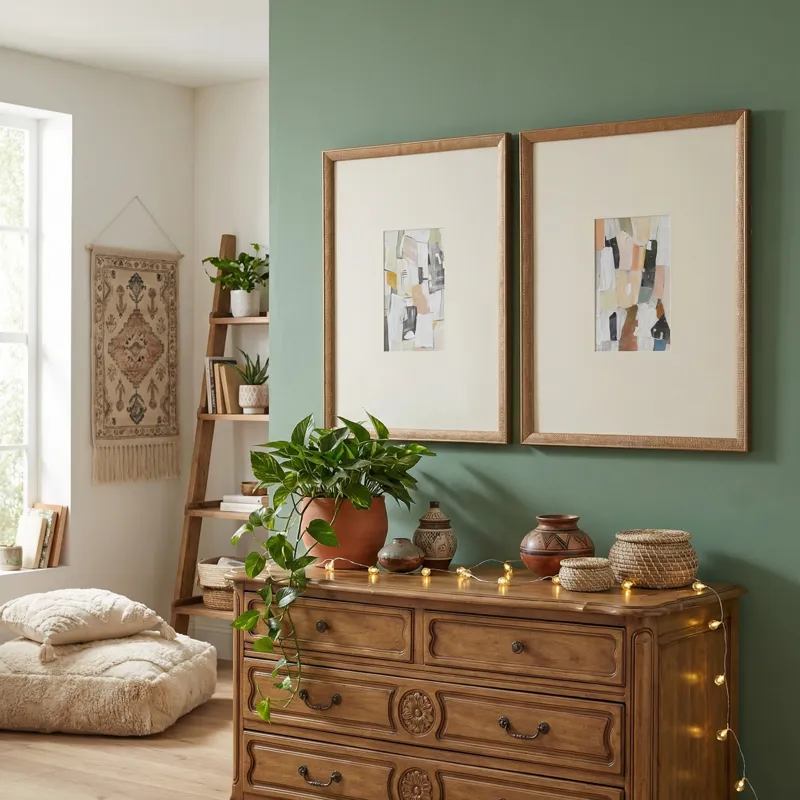 Pale Harmonies 2-piece Abstract Gold Framed Hand Painted Wall Art