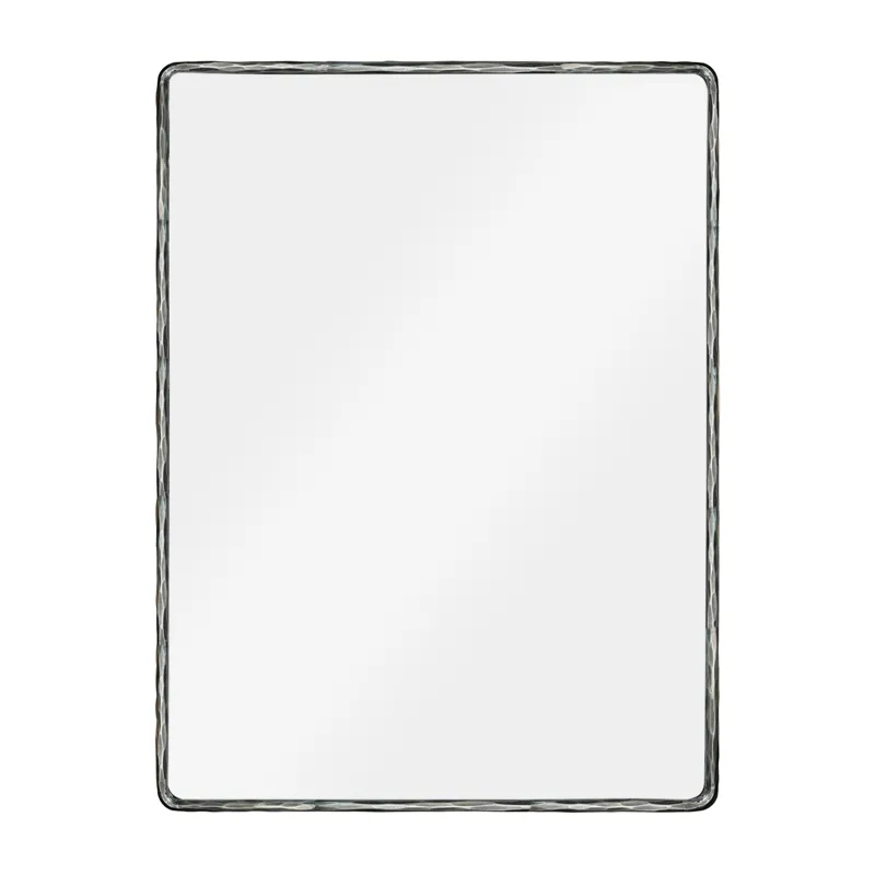 Sully Textured Metal Frame Rectangular Wall Mirror